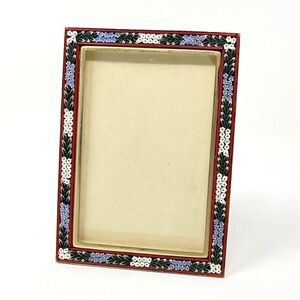 Vintage Micro Mosaic Brass Frame Florentine Italy For 2.5” X 3.75” Picture